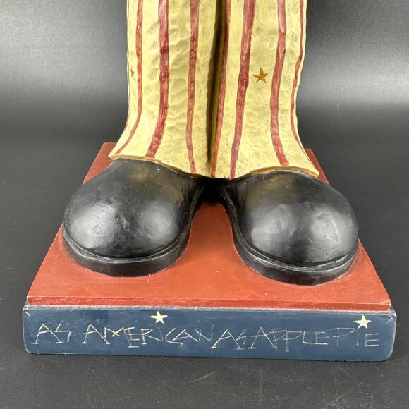Williraye AS AMERICAN AS APPLE PIE 16" Figurine Uncle Sam w/Pig & Pie WW1325 - Picture 11 of 14